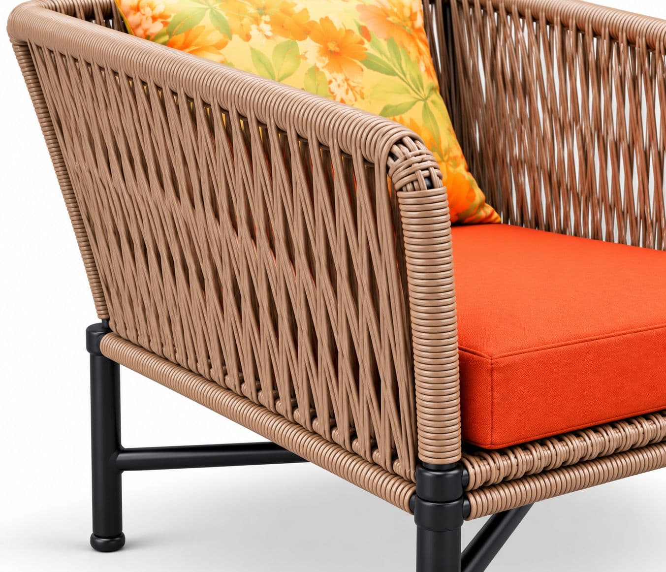 Image 7 for ODR-03 (ROPE) Outdoor Table Set 1+4 Seater Back Cushion + 1 With Center Table Without Glass (RCH SW) (OWD)