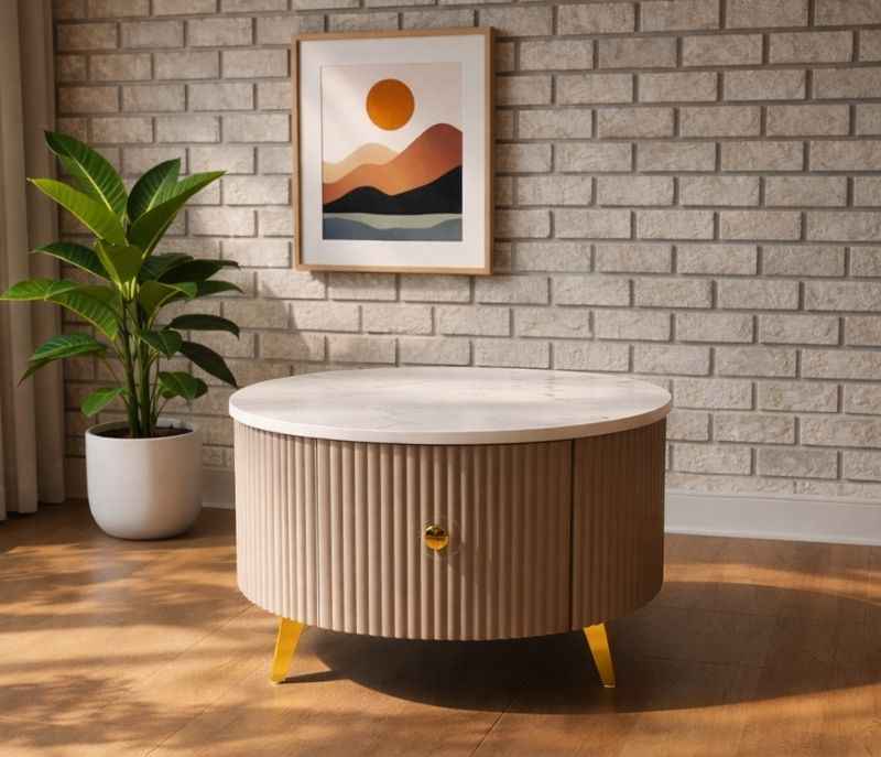 Round Carnival Design Marble Top CT (KORA)