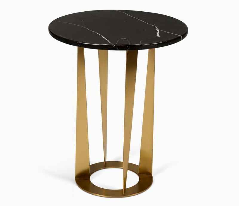 E-230 Corner Table Marble Top (HYD OTD)