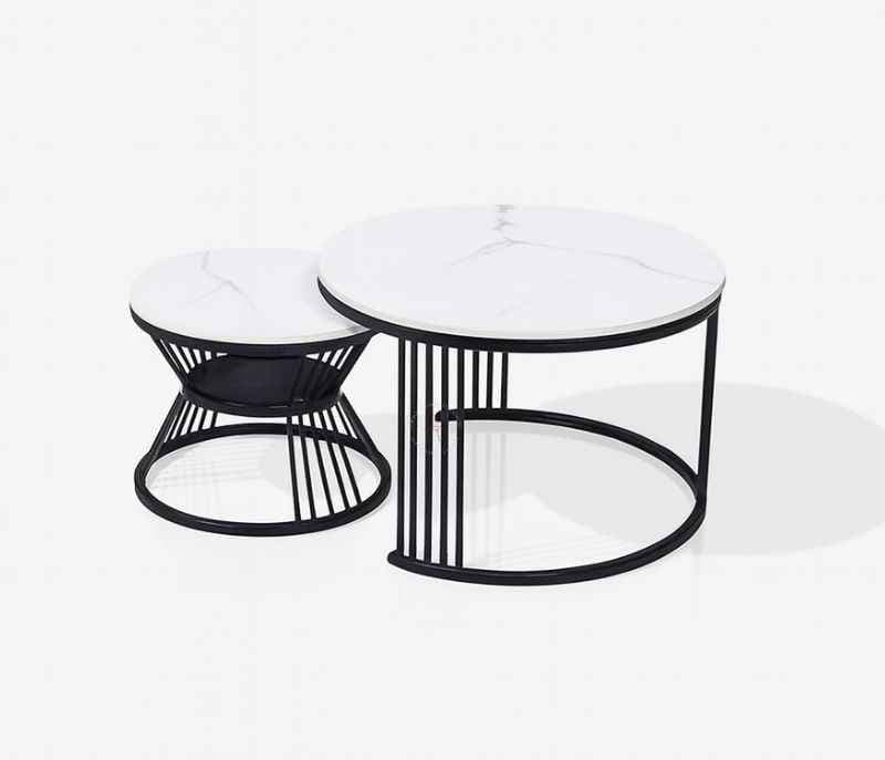 224-1+1-CT Center Table Marble Top (WH OTD)