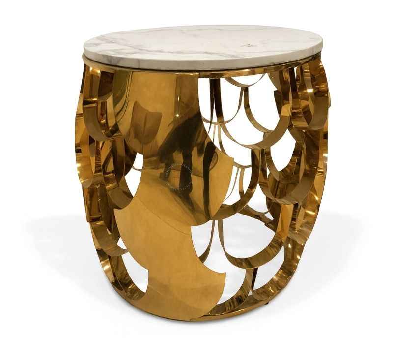 H724 Side Table Marble Top (HYD OTD)