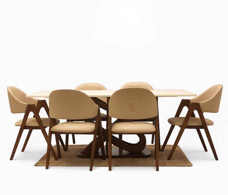 DT 52 / DC 369 With Onyx Marble 1+6 Chairs Dining Set (WF OTD)