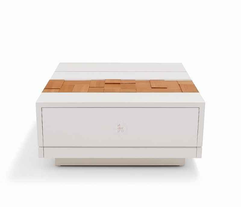 Center Table New Wooden And Pu Top (WH OTD)