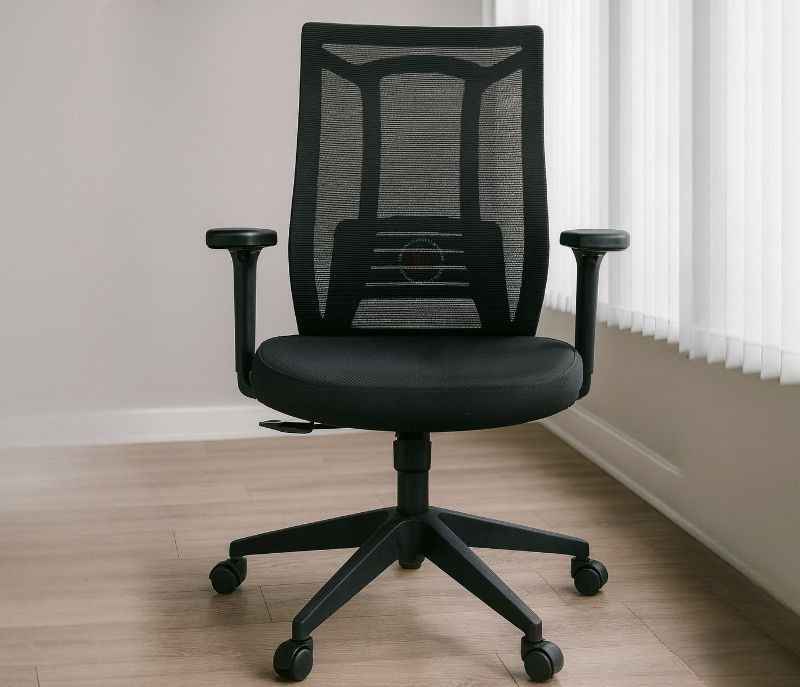Twister MB Black Ergonomic High-Back Mesh Office Chair  Adjustable Height  Revolving Study Work from Home Chair (WFH)/Computer Desk Chair  Back Lumbar Support  Ergonomic Chair  Tilting  Arm Support