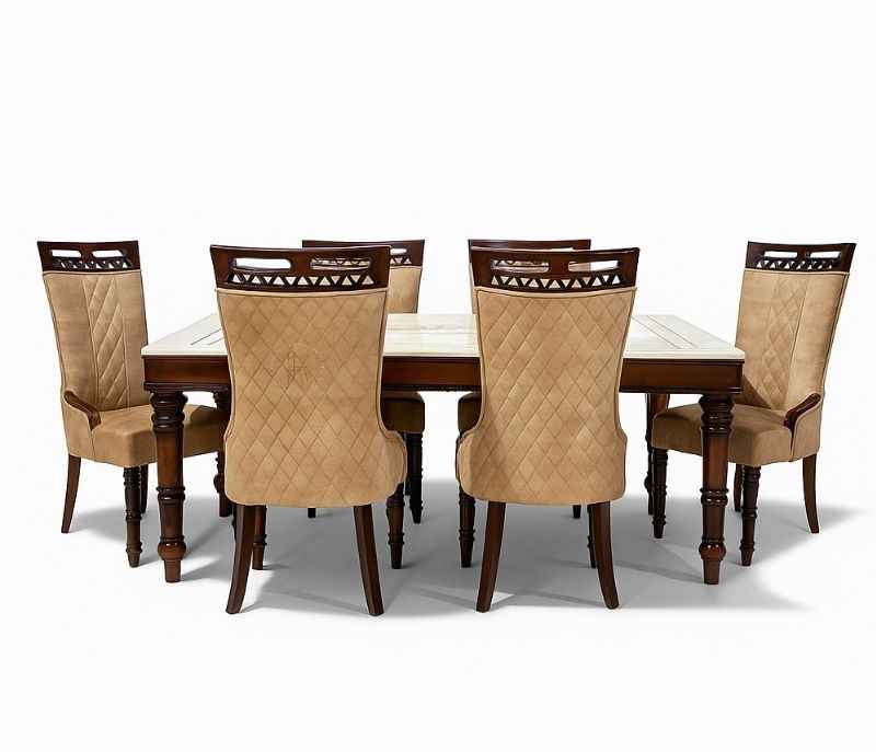 Double-Handle-1+6 Dining Set Marble Top (BTM OTD)