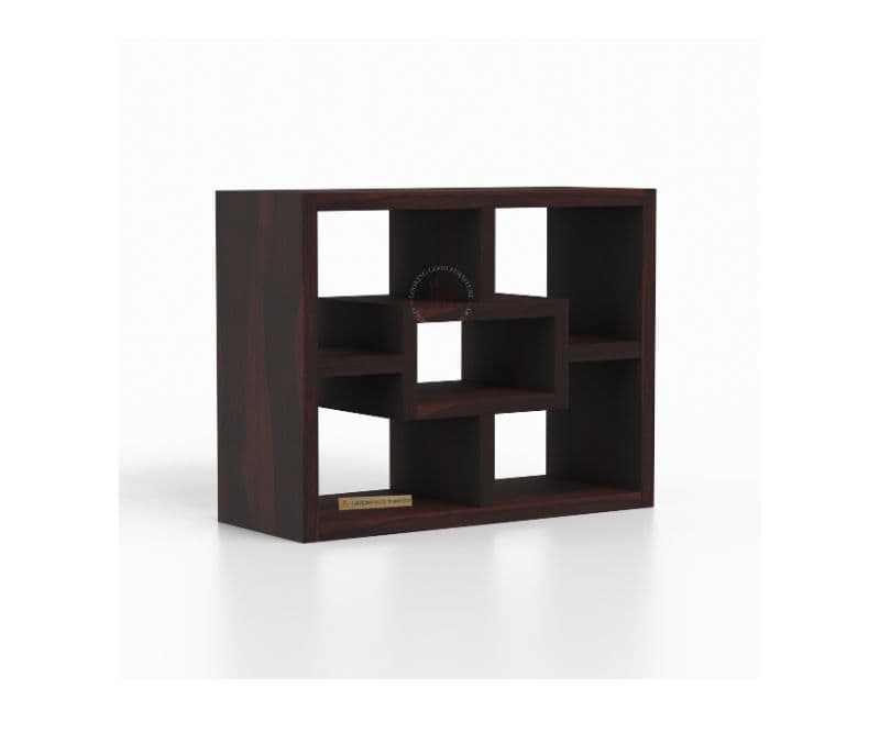 Image 2 for Cindra Sheesham Wood Display Unit With Open Storage (Walnut Finish)