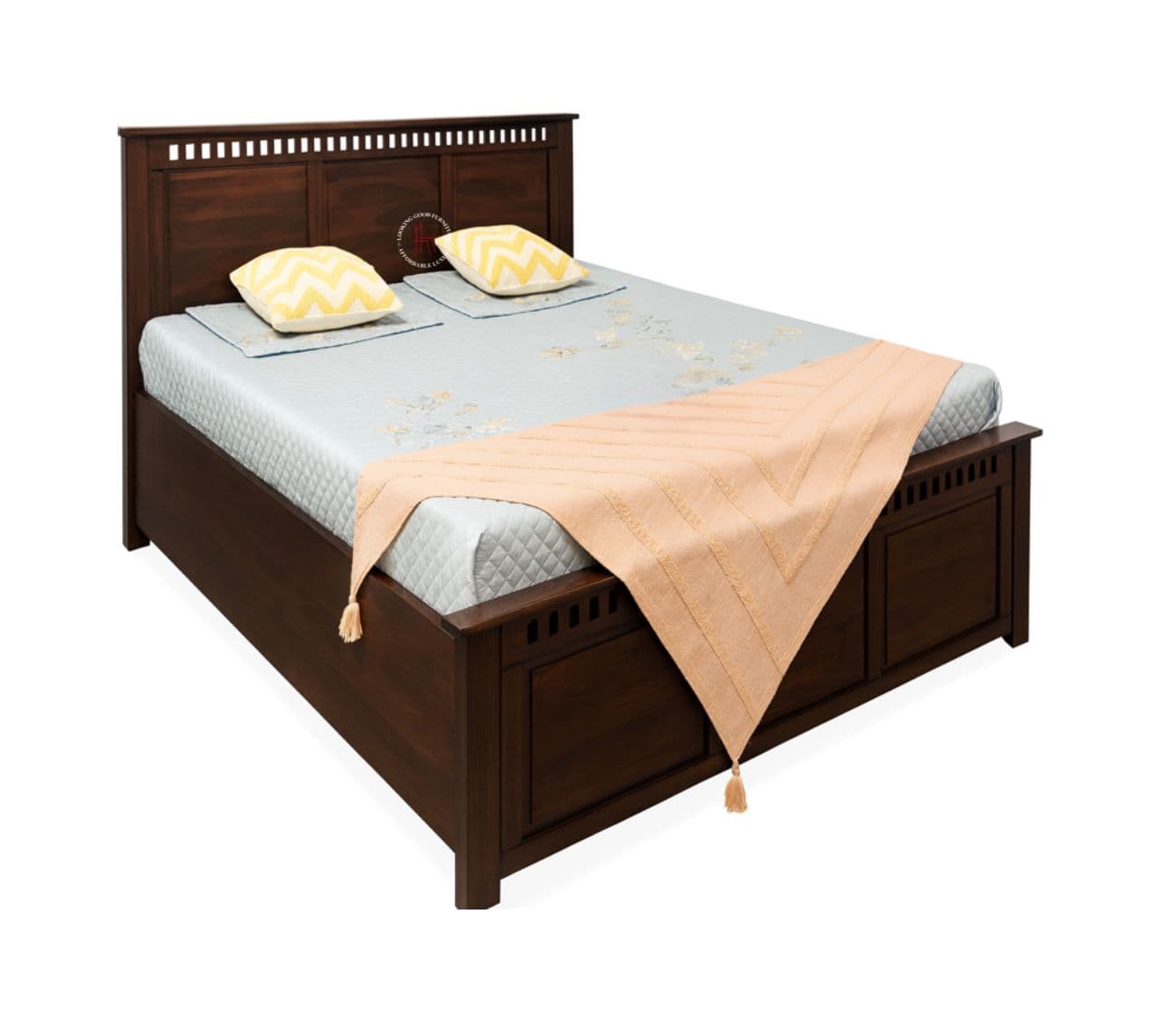 Crystal Sheesham King Size Cot with Storage (EC OTD)