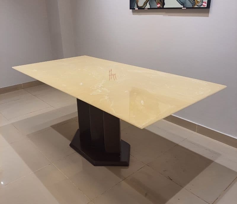 Image 9 for Candy / DC 375 dining table 6 chairs with marble top (HYD OTD)