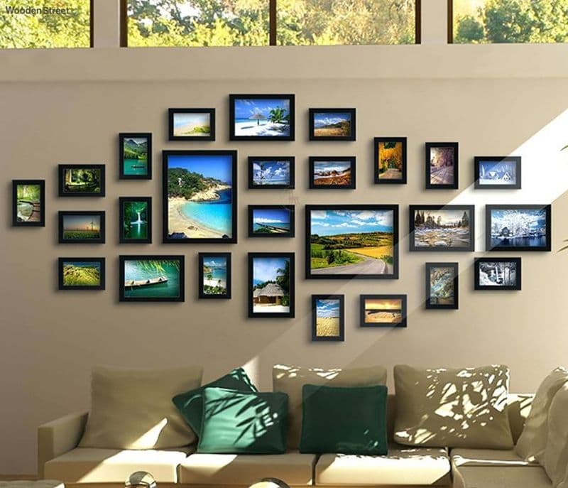 Adelina Wall Photo Frame Black Set of 26