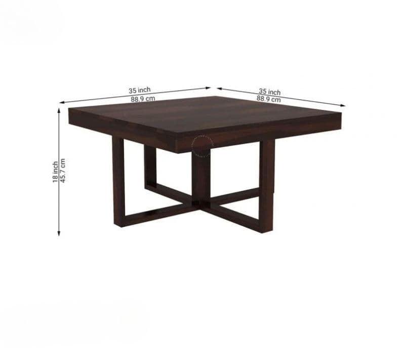 Image 11 for Chocolate Sheesham Wood Coffee Table (Walnut Finish)