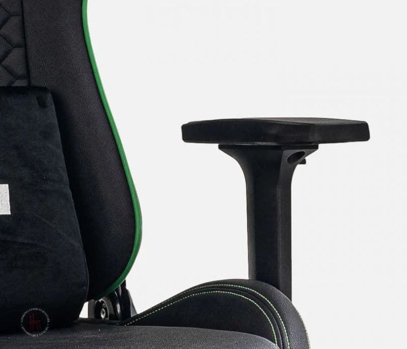 Image 3 for PU Leather Gaming Chair with Retractable Footrest ( Green )