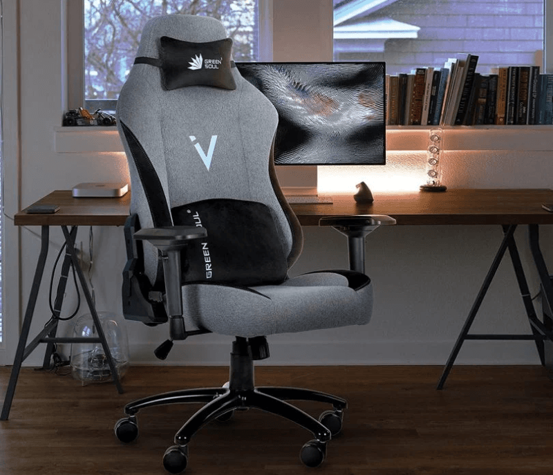 Butterfly Mechanism PU Leather Gaming Chair ( Dark Grey )