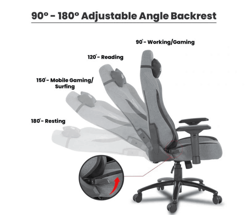 Image 7 for Butterfly Mechanism PU Leather Gaming Chair ( Dark Grey )