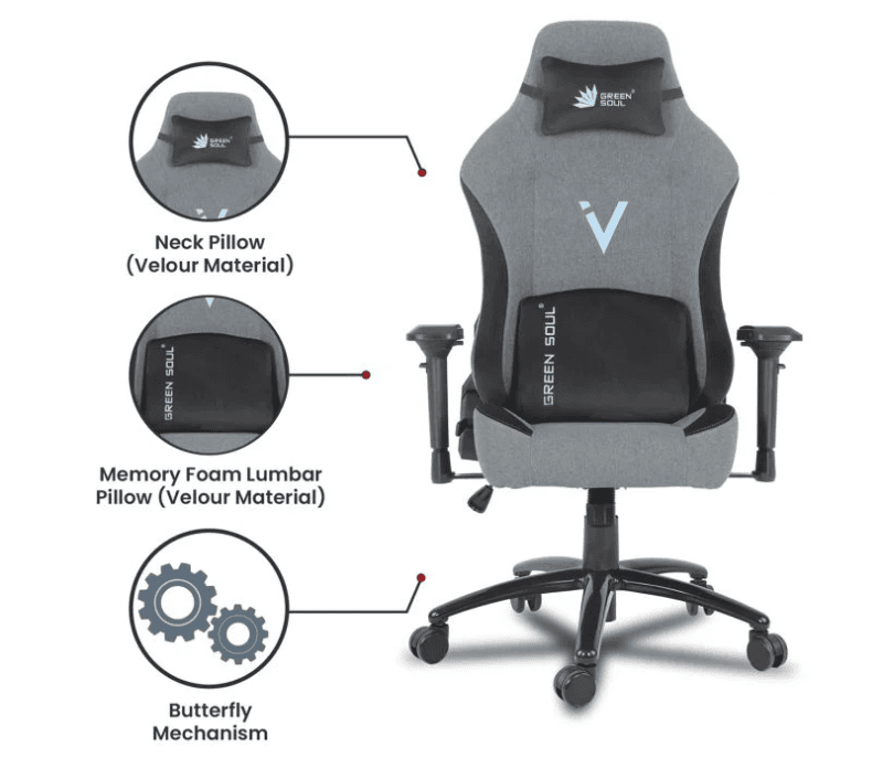 Image 8 for Butterfly Mechanism PU Leather Gaming Chair ( Dark Grey )