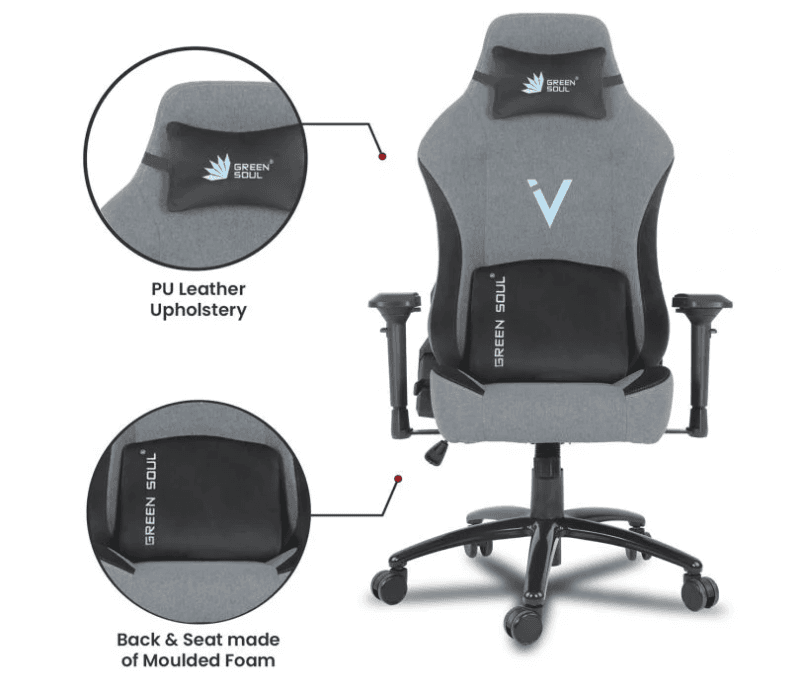 Image 4 for Butterfly Mechanism PU Leather Gaming Chair ( Dark Grey )