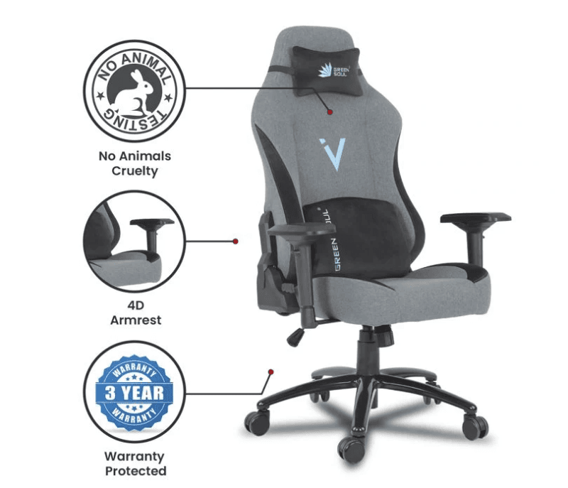 Image 9 for Butterfly Mechanism PU Leather Gaming Chair ( Dark Grey )
