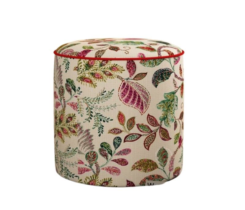 Rob Round Pouffe ( Rosy Leaf )