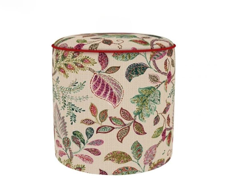 Image 2 for Rob Round Pouffe ( Rosy Leaf )