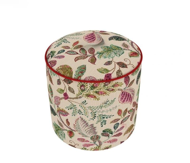 Image 3 for Rob Round Pouffe ( Rosy Leaf )
