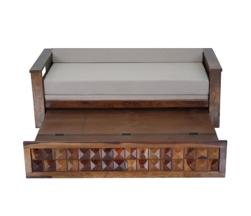 Image 9 for Shloka Wooden Sofa Bed with Storage
