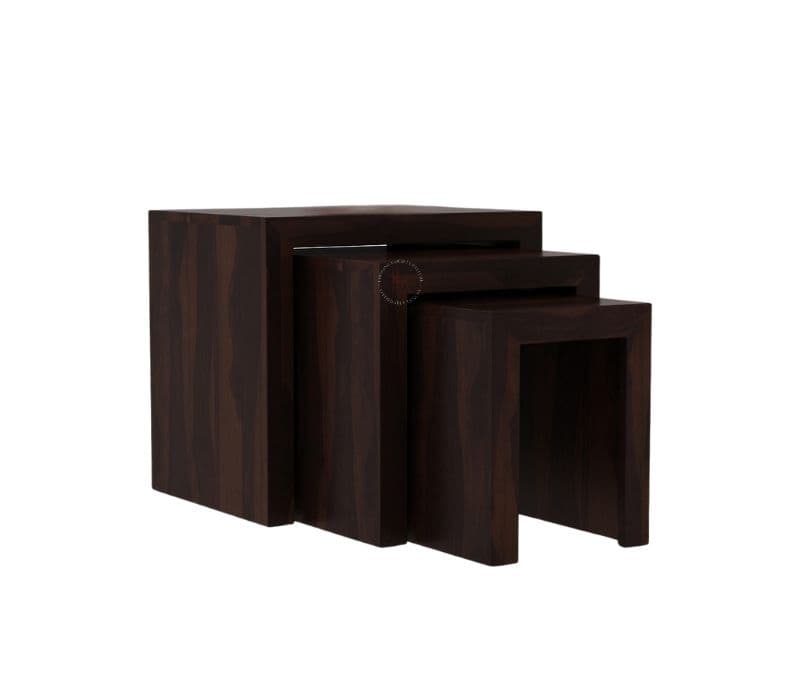 Image 7 for Ayotte Sheesham Wood Nest of Tables (Walnut Finish)