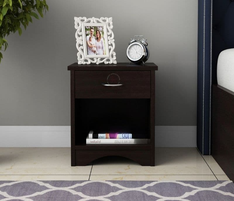 Image 2 for Sweetcrispy Wooden Side Table With Drawer (Wenge Finish)