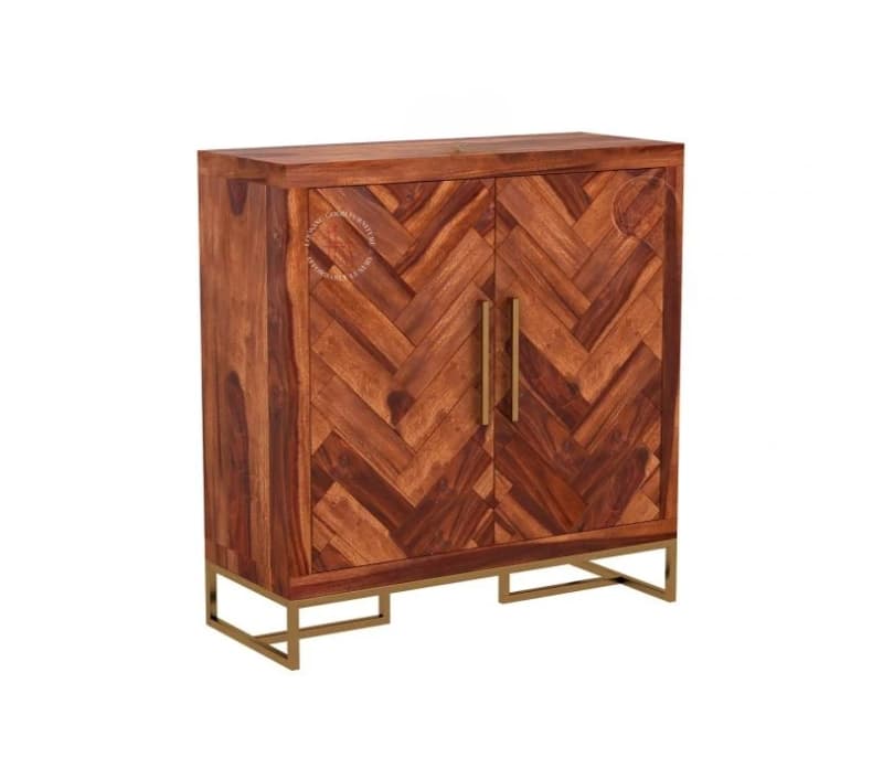 Premium Sheesham Wood Shoe Rack (Honey Finish)