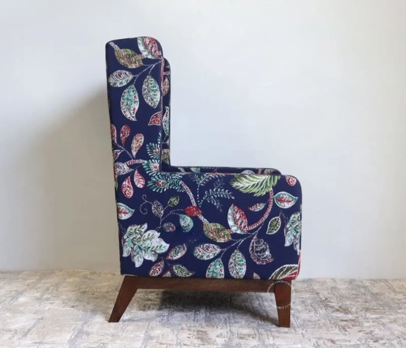 Image 7 for Jean Wingback Chair ( Fabric, Dusky Leaf )