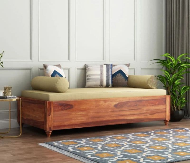 Adrian Storage Divan with Mattress ( Honey Finish )