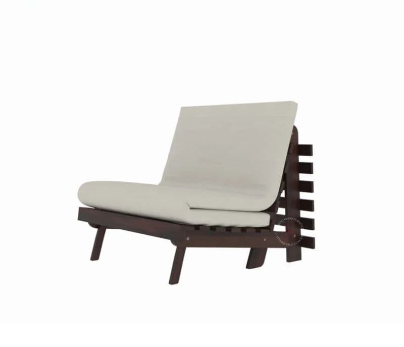 Image 2 for Javier Single Futon Bed ( Walnut Finish, Ivory Nude )