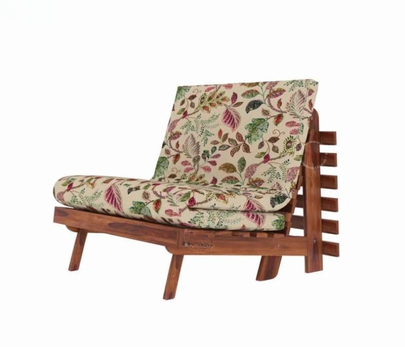 Image 4 for Javi Single Futon Bed ( Honey Finish, Rosy Leaf )