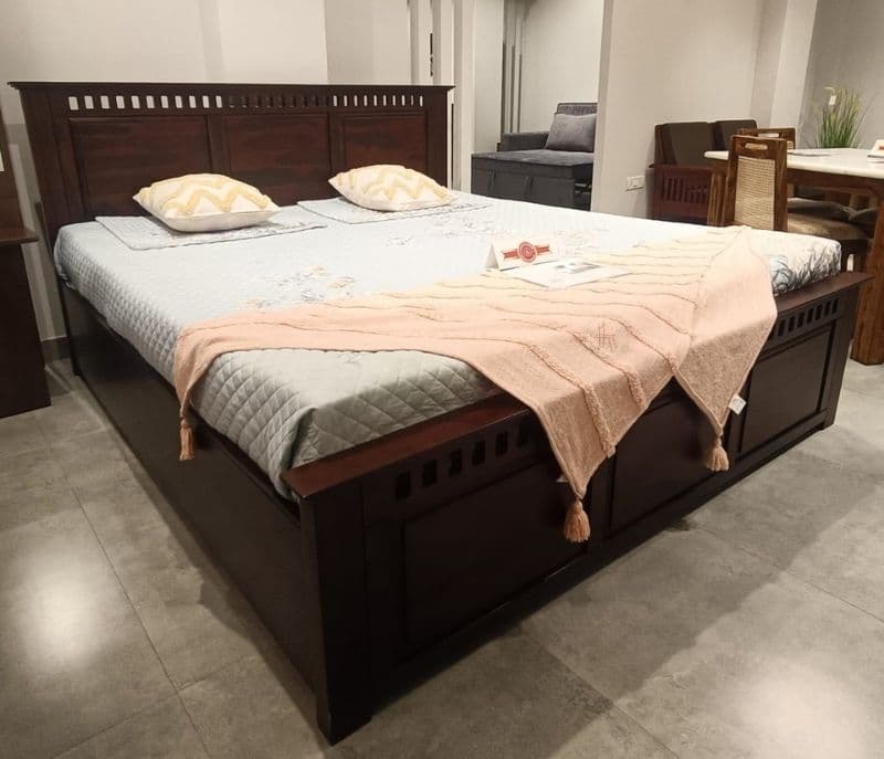 Image 3 for Crystal Sheesham King Size Cot with Storage (EC OTD)