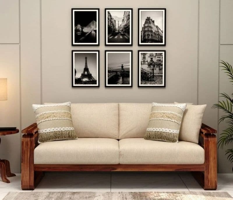 Image 3 for Vrinda Sheesham Wood Sofa with Cane and Brass Detailing