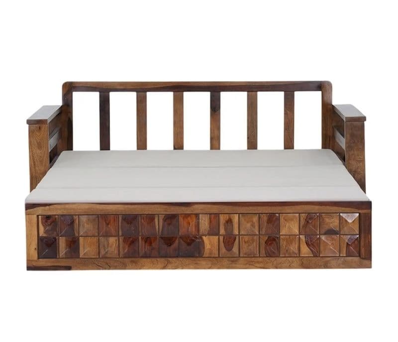 Image 5 for Shloka Wooden Sofa Bed with Storage