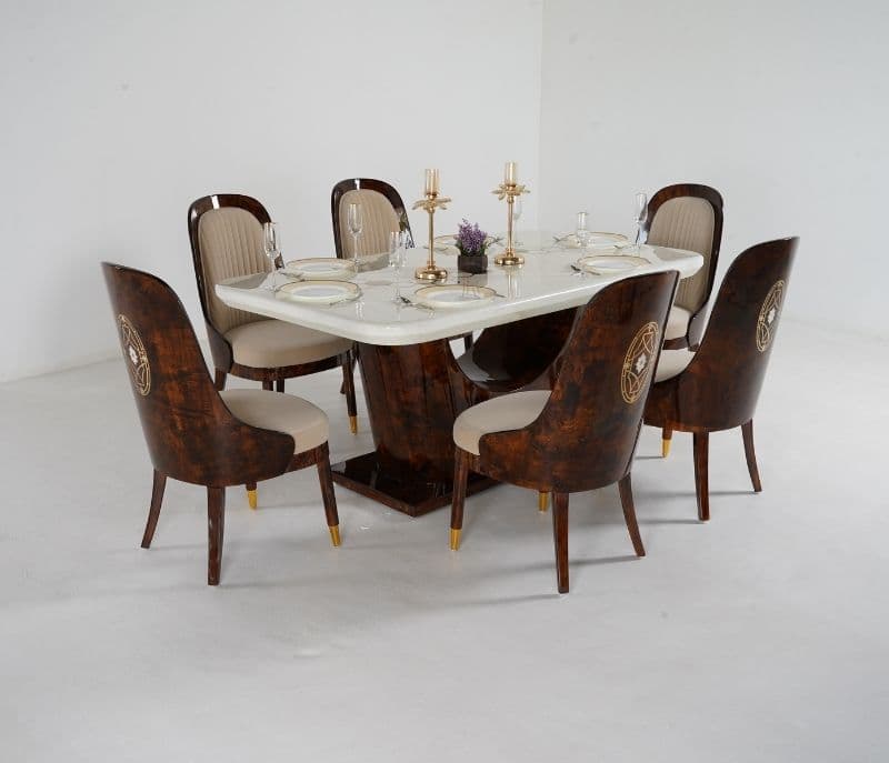 Bacha Polyster 6 Seater Dining Table