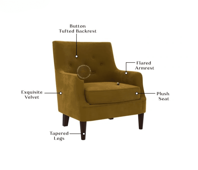 Image 5 for Aimer Wing Back Chair ( Chestnut Brown )