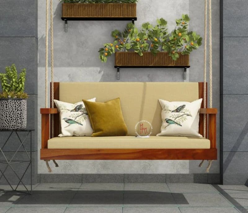 Image 2 for Elite Wooden Swing Chair ( Honey Finish )