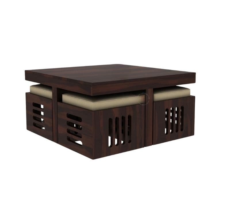 Image 10 for Chocolate Sheesham Wood Coffee Table (Walnut Finish)