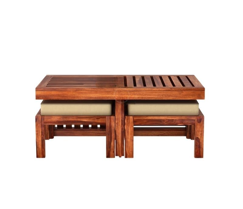 Image 9 for Classic  Center Table With Stools (Honey Finish)