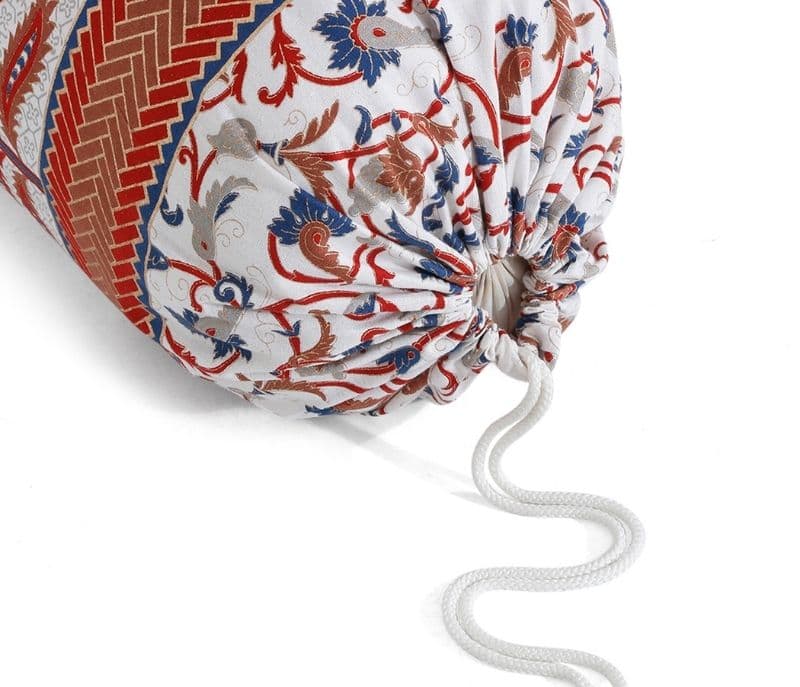 Image 5 for Paislee Jaipur White and Orange Floral Print Set of 8 Cotton Diwan Set