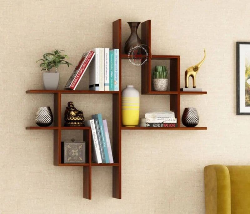 Reti Wall Shelf ( Honey Finish )