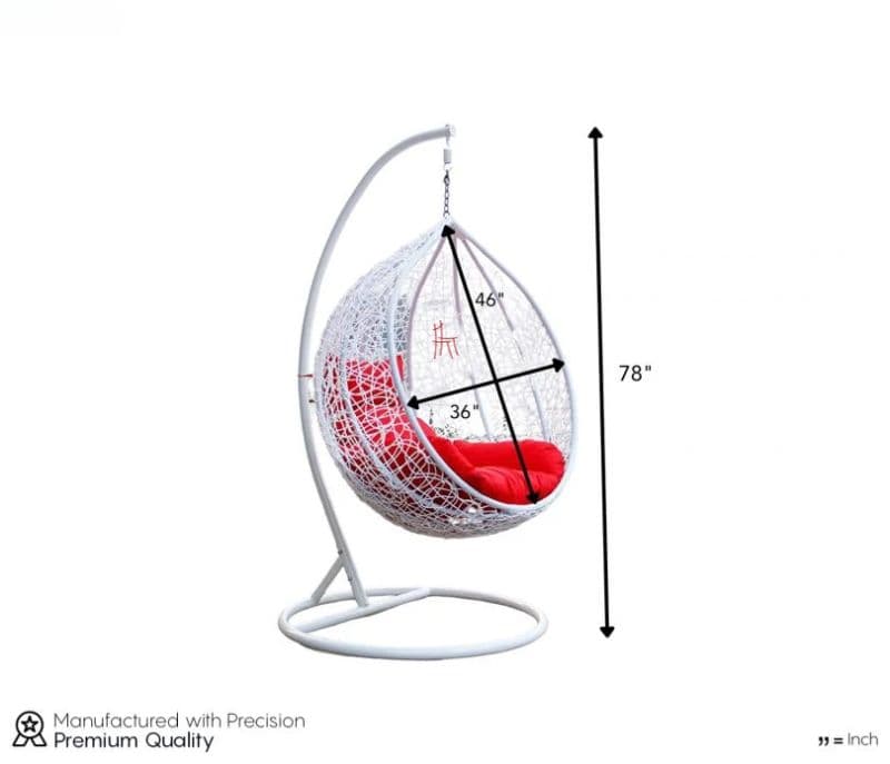 Image 5 for White Egg Shaped Swing Chair