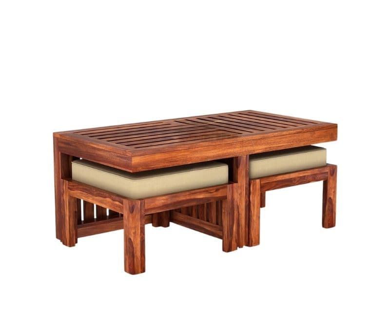Image 8 for Classic  Center Table With Stools (Honey Finish)