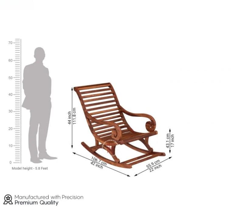 Image 4 for Alvin Rocking Chair ( Honey Finish )