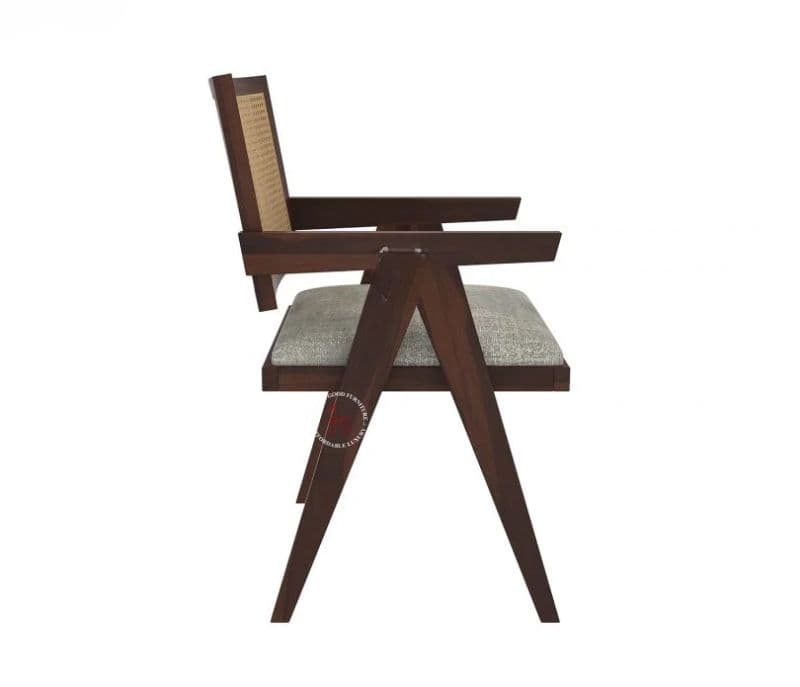 Image 5 for Sheesham Wood Cane Arm Chair ( Walnut Finish )