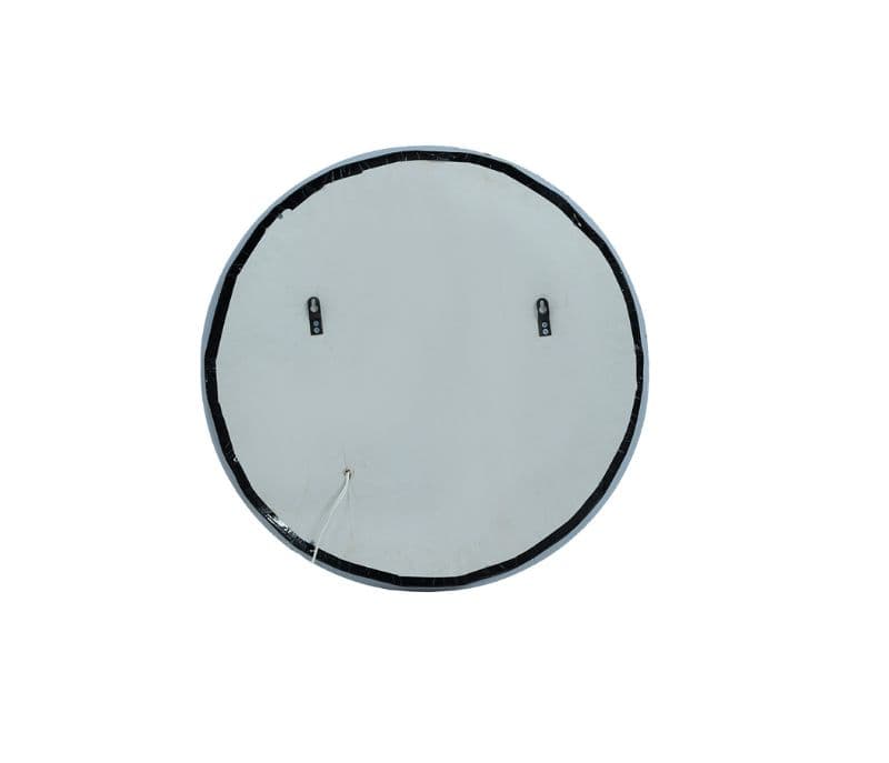Image 4 for Ignazio Mirror with Black Silver Round  Laquer Glass and White LED light
