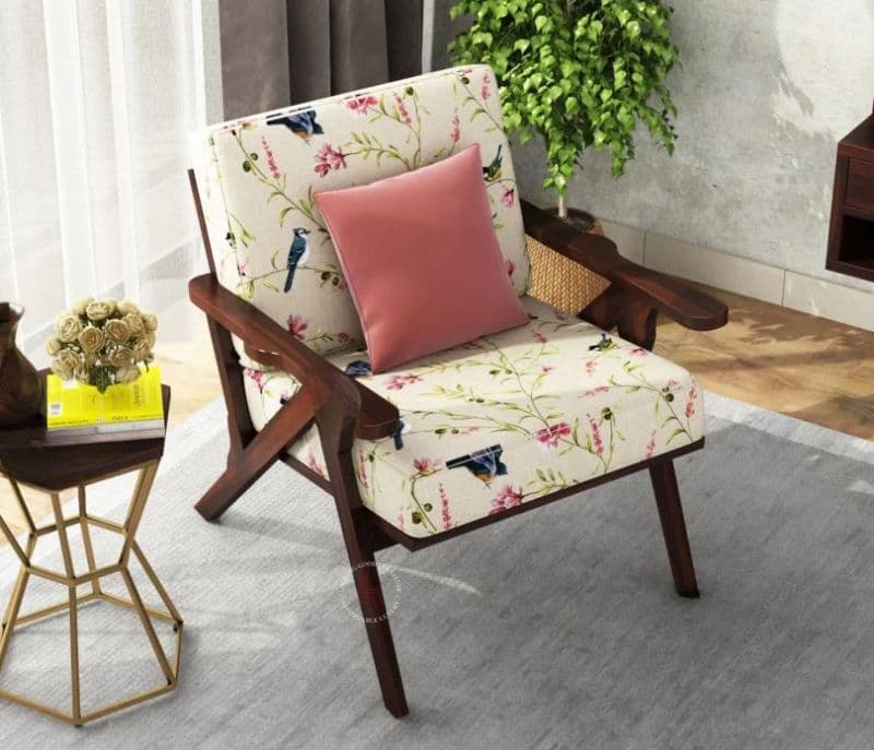 Image 2 for Crisp Arm Chair ( Cotton, Cream Robins )