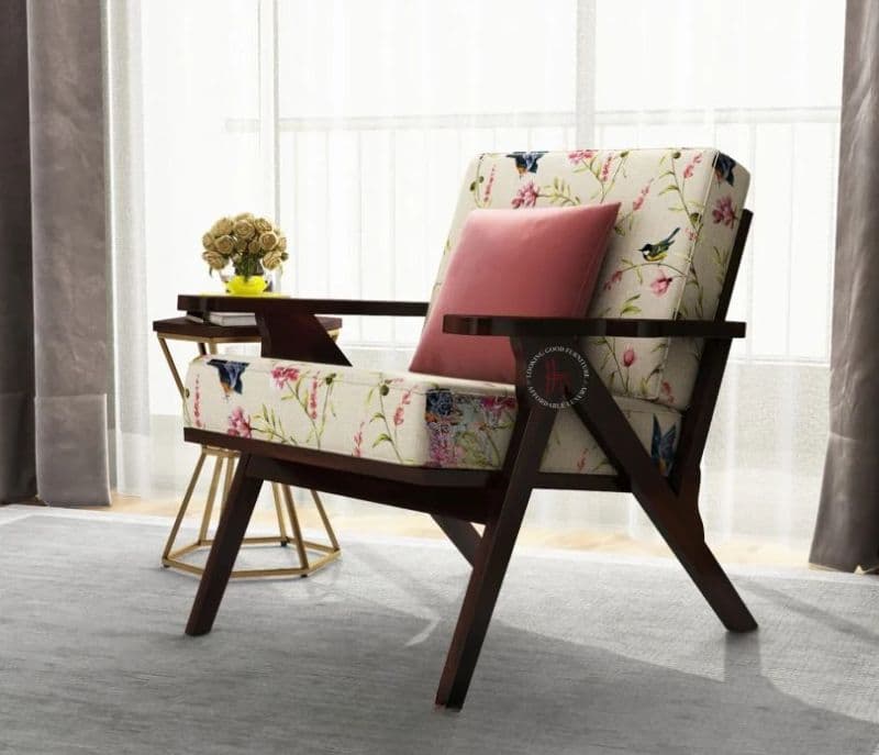 Image 3 for Crisp Arm Chair ( Cotton, Cream Robins )