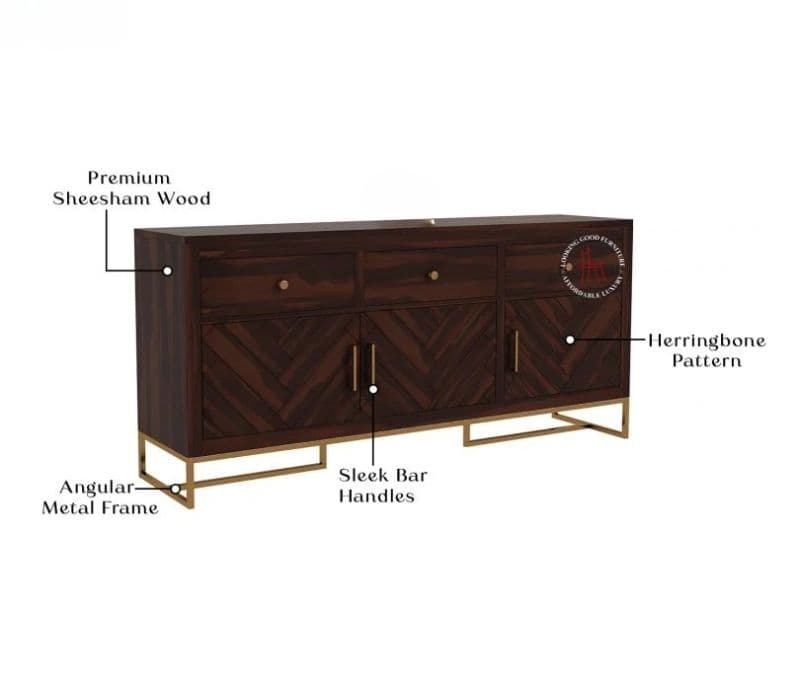 Image 6 for Sheesham Wood Cabinet and Sideboard