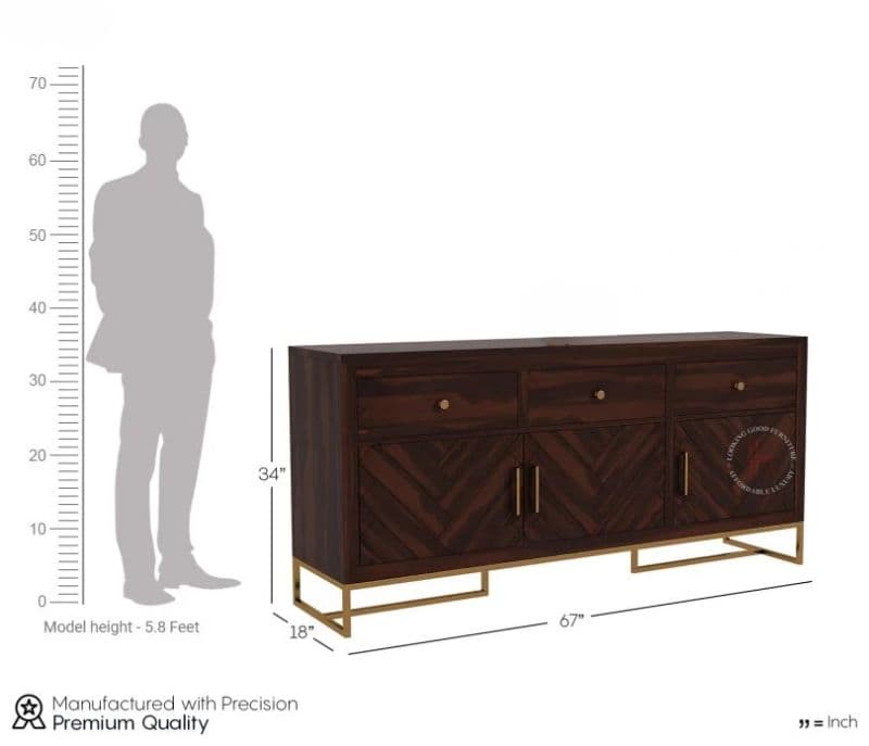 Image 8 for Sheesham Wood Cabinet and Sideboard